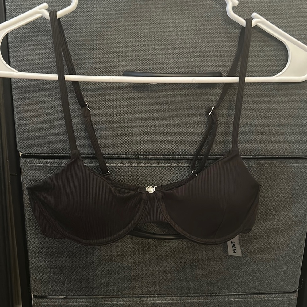 Black shein bikini top size small
